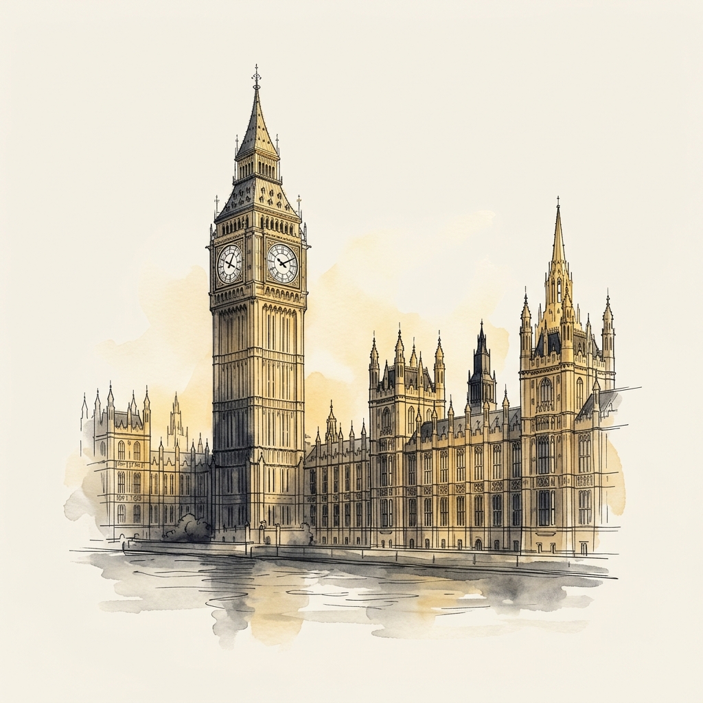 Artistic sketch of London